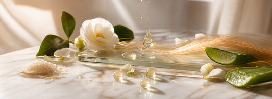 Professional hair ampoule treatment applied to smooth shiny repaired hair