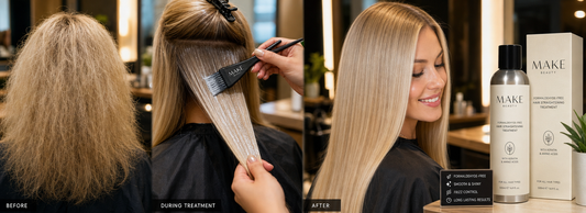 Make Beauty International hair straightening solutions
