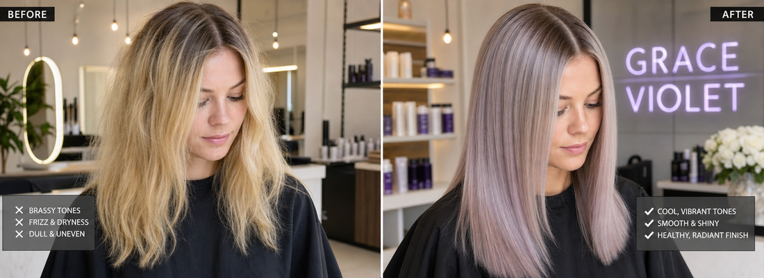 Grace Violet hair treatment for blonde and gray hair