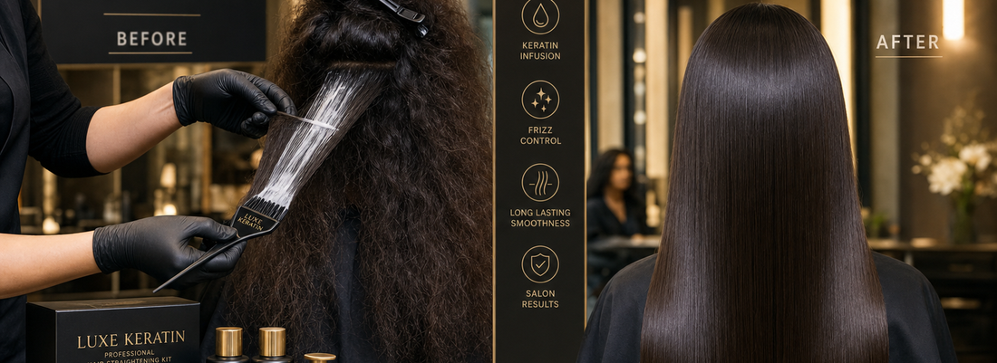 Enzimoterapia hair treatment products displayed with natural ingredients.