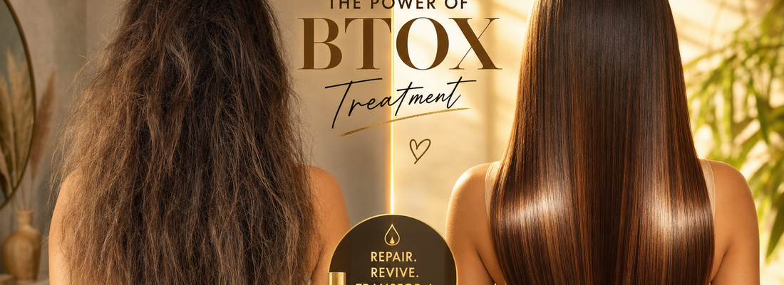 A woman with smooth, shiny hair after a Hair Botox treatment