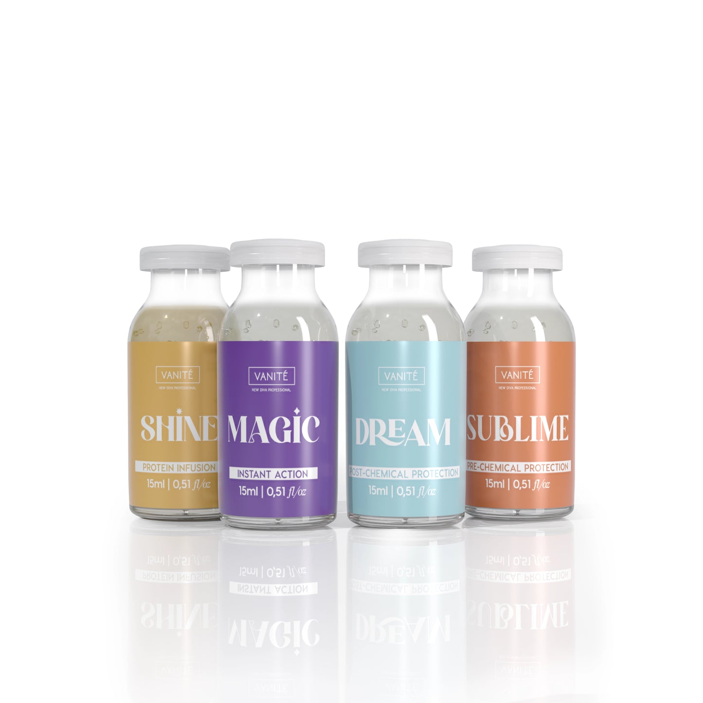 Kit - 4 sentiments d'ampoules | Magic + Dream + Sublime + Shine | 15 ml