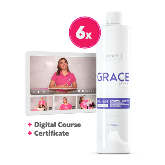 6 Units Grace Enzimoteraphy Violet 1000ml (33.8 fl oz) + Digital Access Course  + Certificate
