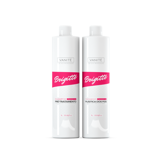 Kit - 1 unit Brazilian Keratin Brigitte + 1 unit Shampoo Brigitte | For All Hair Types | 1000ML