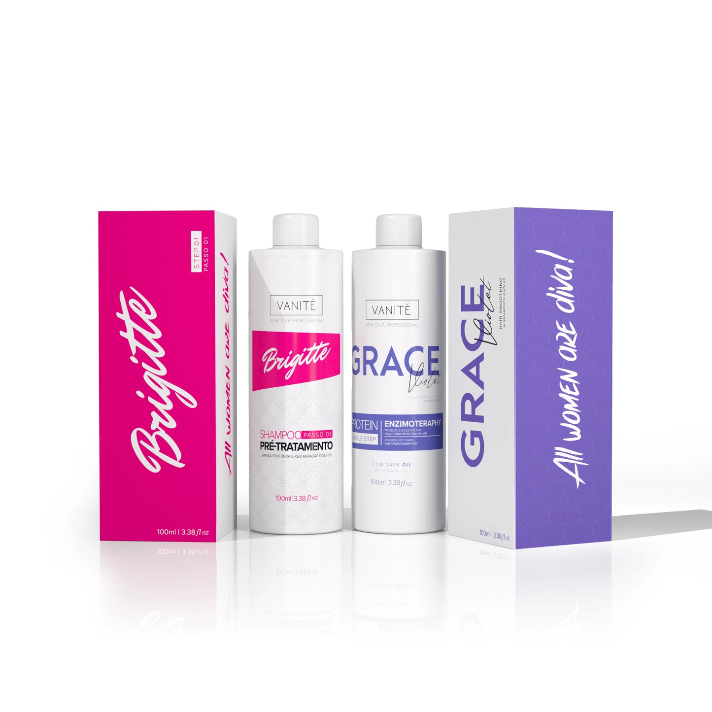 Kit - 1 unité Grace Enzimoteraphy Violet + 1 unité Brigitte Shampooing Pré-Traitement | 100 ml