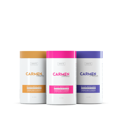 Kit - 1 Unité Btox Carmen Sensitive + 1 Unité Btox Carmen Platinum + 1 Unité Btox Carmen Itensive | Thermo Control Quaternisé | 1 kg