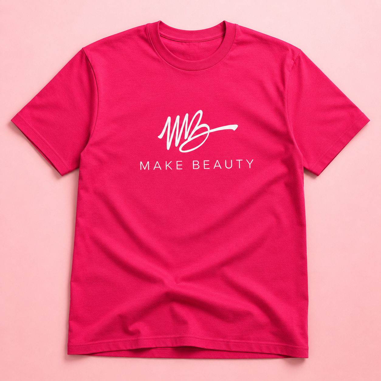 T-shirt rose Make Beauty Signature