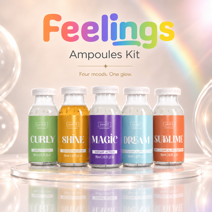 Kit d'ampoules Feelings – 5 ampoules de traitement capillaire professionnel | 5x15ml