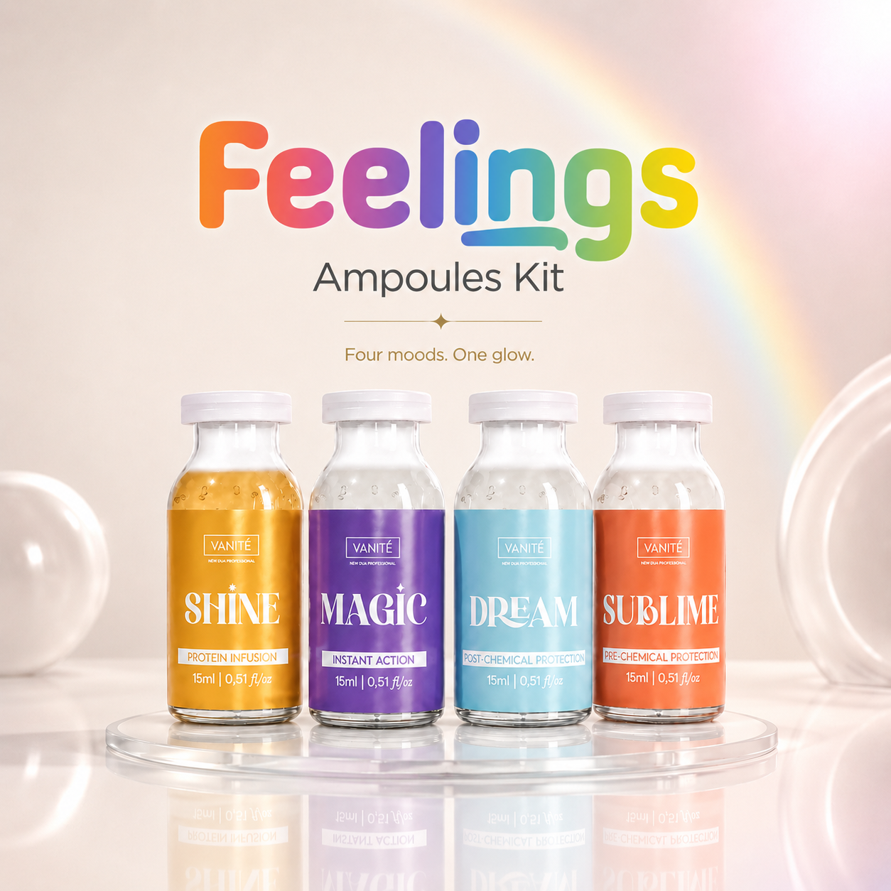 KIT - 4 Ampoules Feelings | MAGIC + DREAM + SUBLIME + SHINE | 15ml