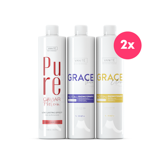 Kit 2 Pure Protein 1000ml + 2 Grace Violet 1000ml + 2 Grace Unique 1000ml