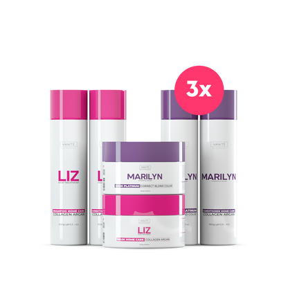 3 Units Kit Home Care Liz + 3 Units Kit Home Care Marilyn | 6 Shampoos + 6 Conditioners + 6 Masks