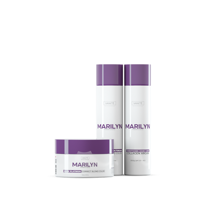 Kit Home Care Marilyn | 01 Shampoo 250ml + 01 Conditioner 250ml + 01 Mask 300g | For Blondes and Grays