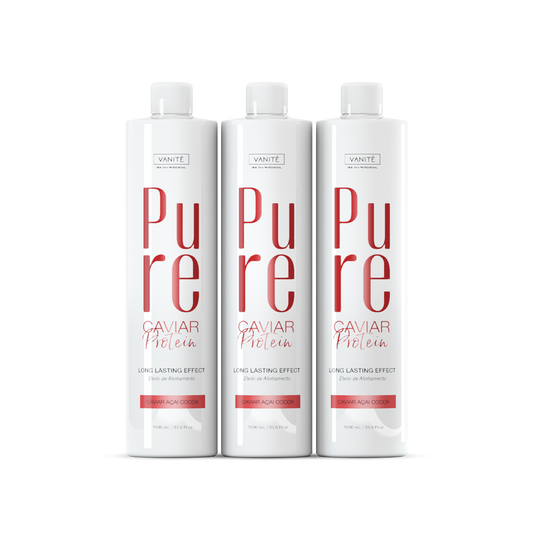 Kit - 3 Units Pure Protein | Semi Definitive Organic and Formaldehyde Free | For All Hair Types | 1000ml
