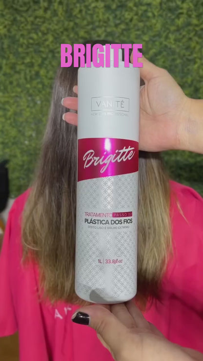 Brigitte Plástica dos Fios | Total Reduction of Volume and Frizz | For All Hair Types | 1000ml